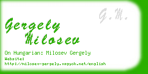 gergely milosev business card